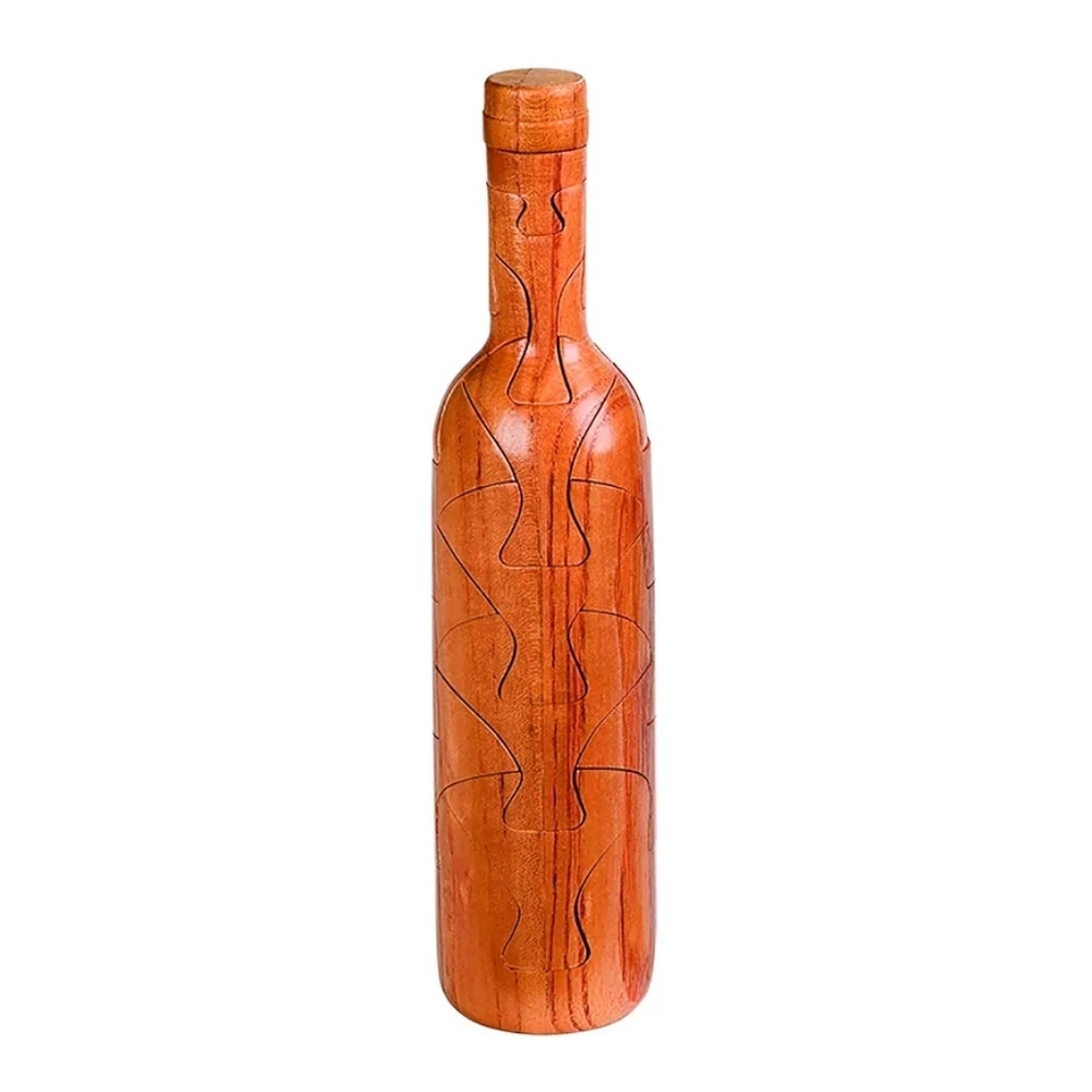 OENOPHILIA Elegant Wooden Puzzle Wine Bottle